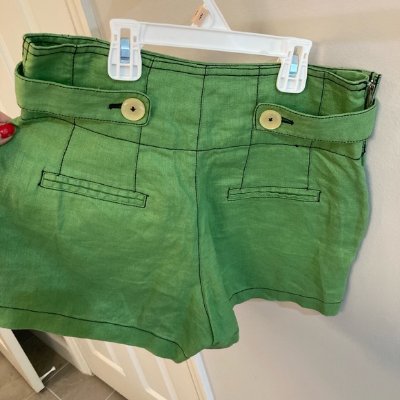 Double Stitch high waisted green retro shorts size 25 - Picture 6 of 6